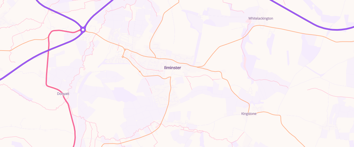 Map showing the location of Ilminster Superstore Petrol Filling