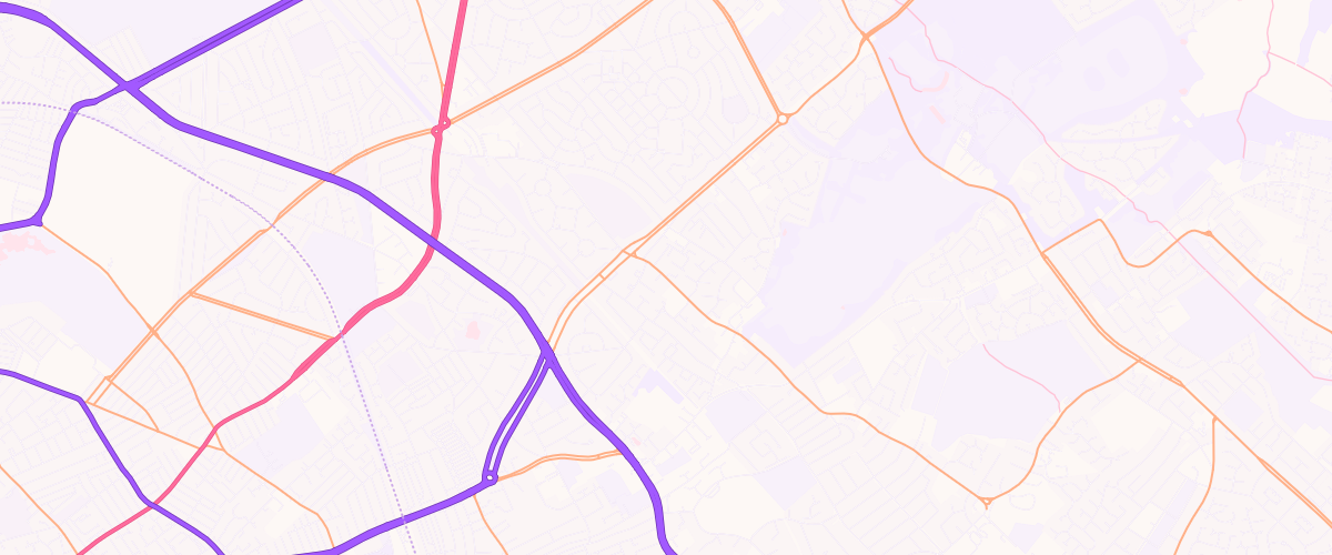 Map showing the location of Almond Green Petrol Station