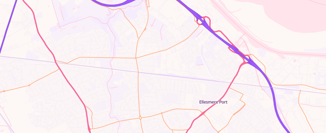 Map showing Two Wheel Workshop, Ellesmere Port