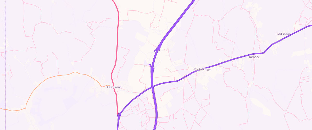 Map showing the location of Welcome Break Sedgemoor