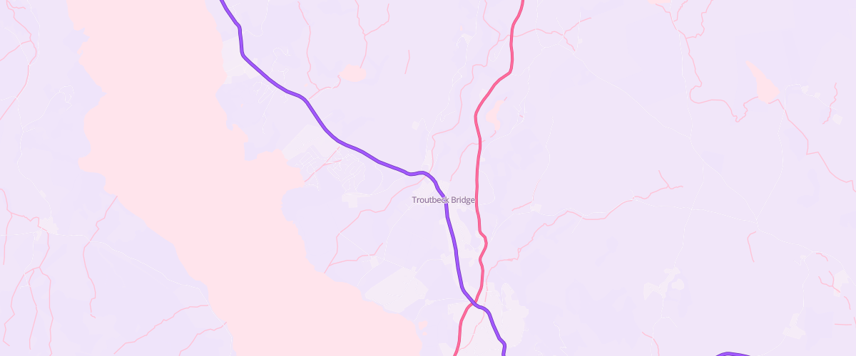 Map showing the location of Gem Troutbeck