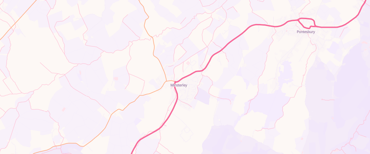 Map showing the location of Minsterley