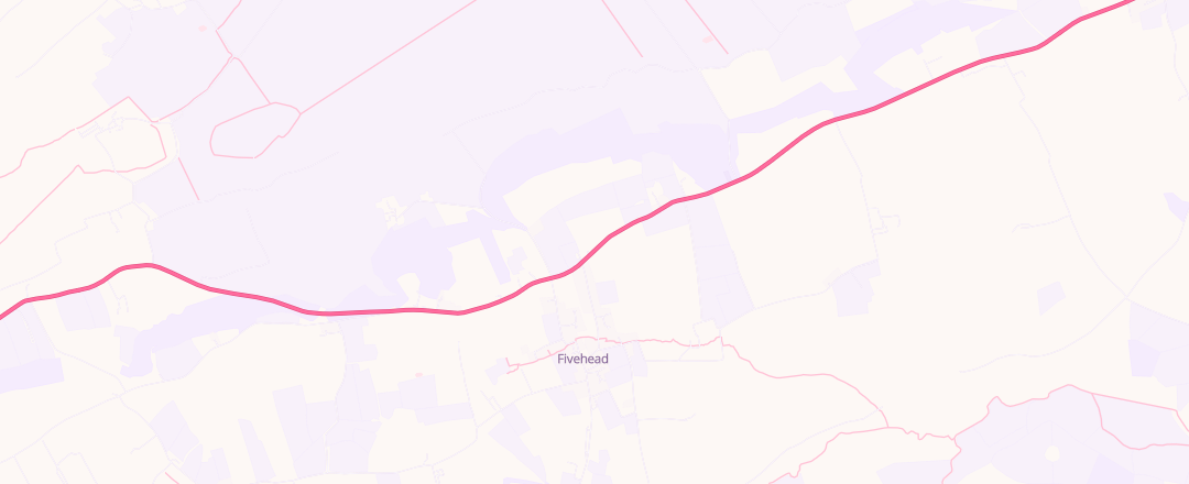 Map showing Fivehead Garage, Taunton