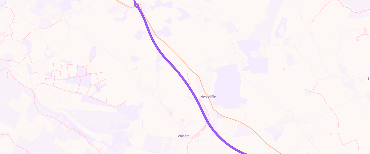 Map showing the location of Mfg Nesscliffe