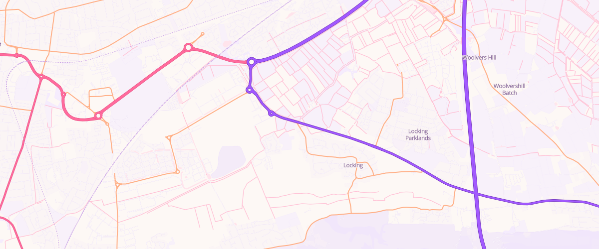 Map showing the location of Asda Locking Express Petrol