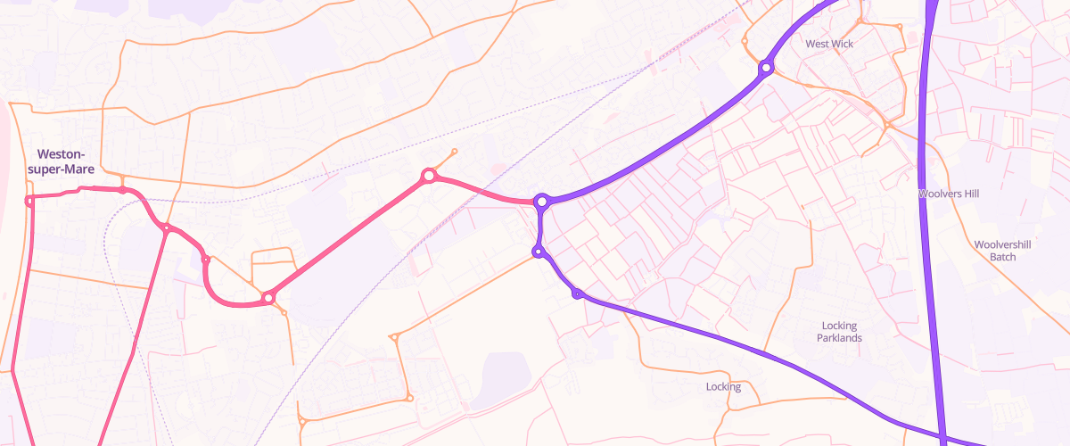 Map showing the location of Mfg Weston Super Mare