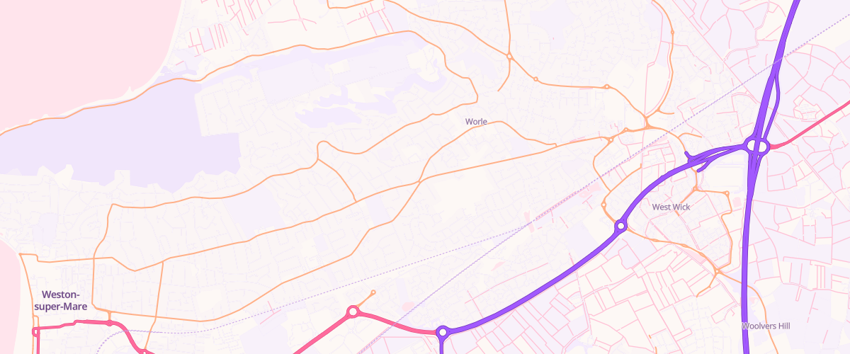 Map showing the location of Mfg Worle