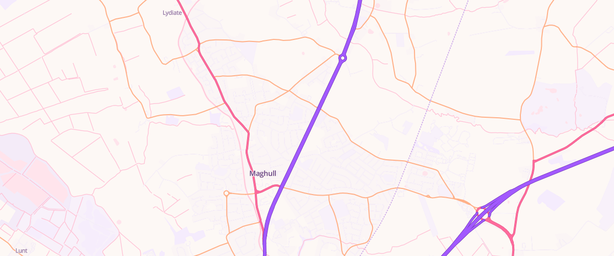 Map showing the location of Shell Maghull