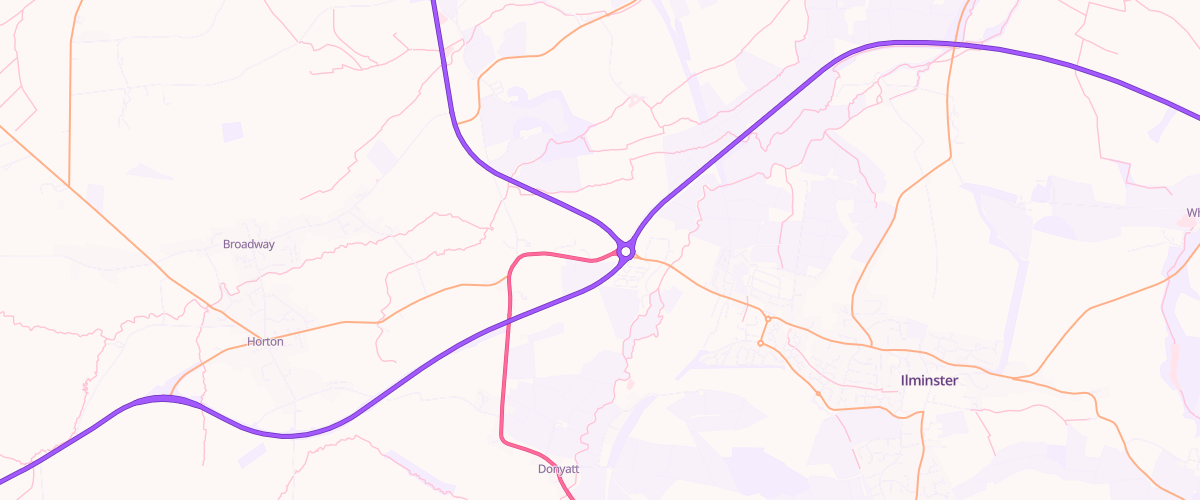 Map showing the location of Shell Co-Op Ilminster