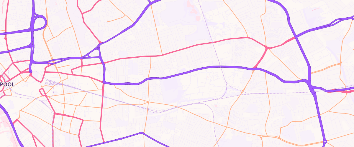 Map showing the location of Shell Co-Op Edge Lane
