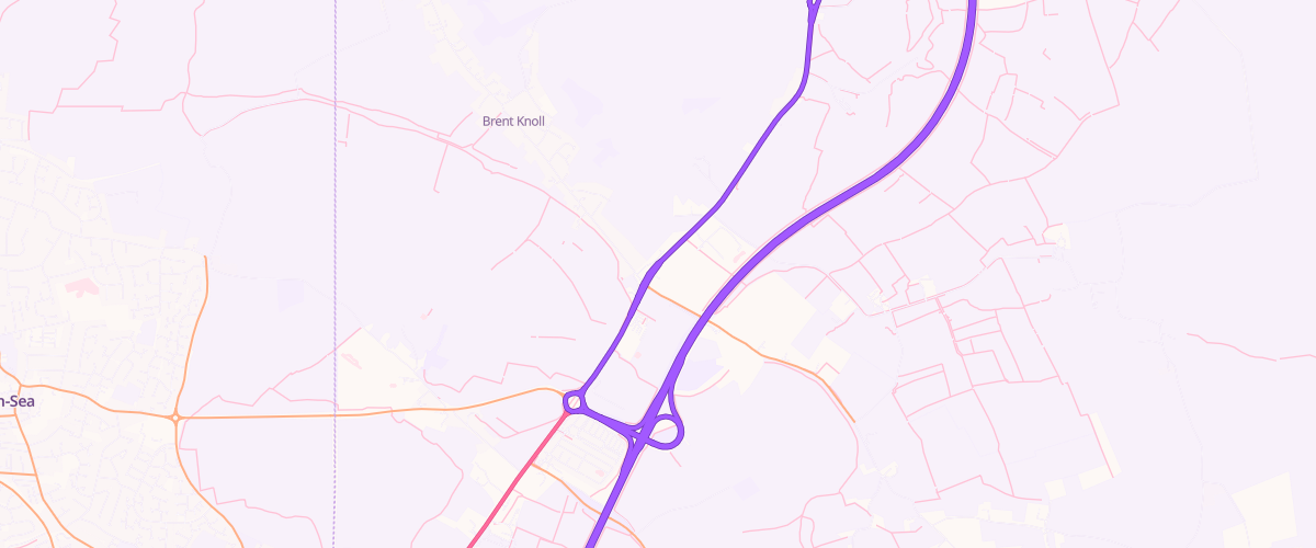 Map showing the location of Brent Knoll Service Station