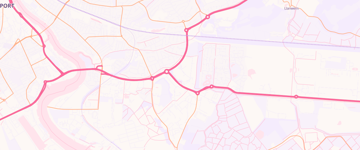 Map showing the location of Newport Spytty Extra Petrol