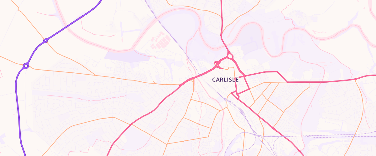 Map showing the location of Sainsburys Carlisle