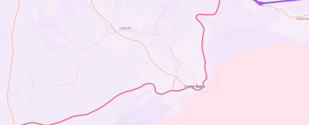 Map showing Cobb Garage Ltd, Lyme Regis