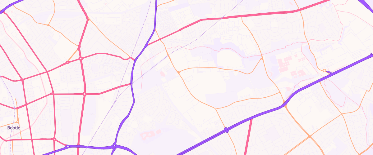 Map showing the location of Rontec Long Lane