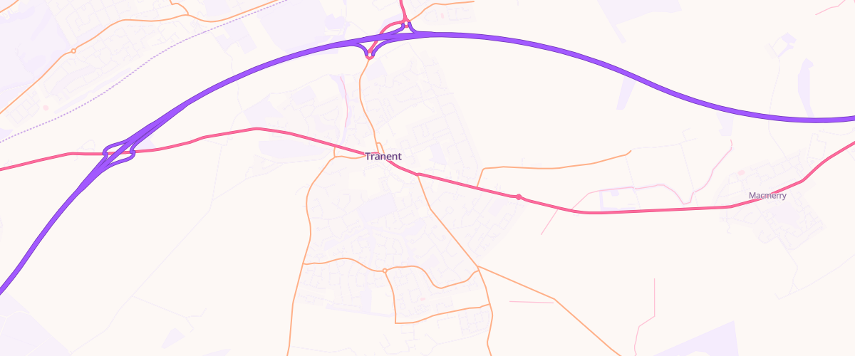 Map showing the location of Asda Tranent Supermarket