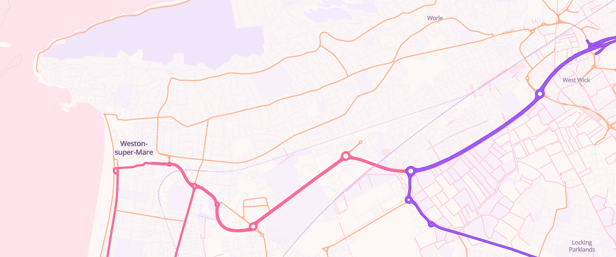 Map showing the location of Locking Road Services 24x7
