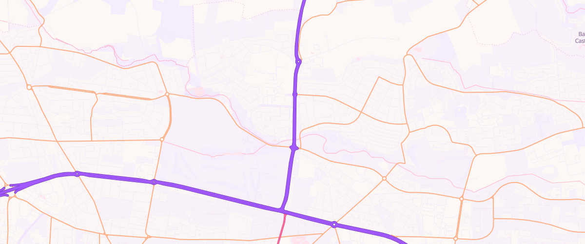 Map showing the location of Forfar Road Service Station