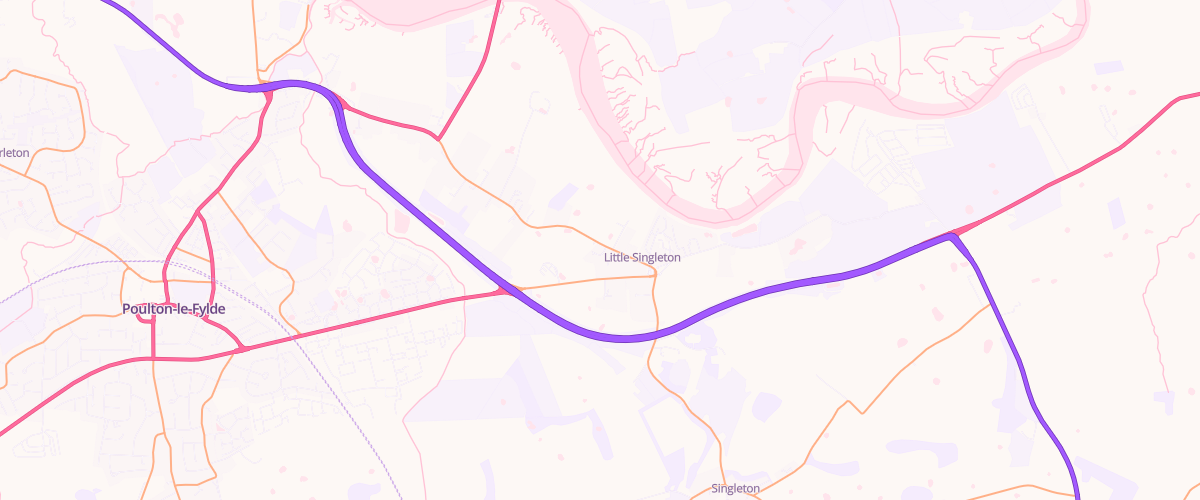 Map showing the location of Eg Skippool Pfs