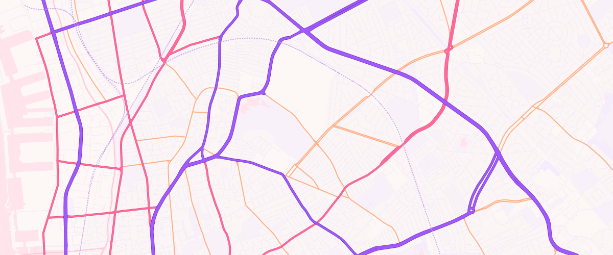Map showing the location of Bp Priory Road Service