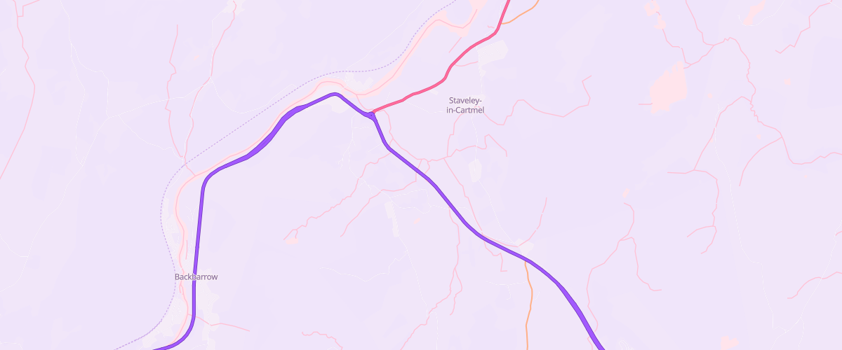 Map showing the location of Mfg Newby Bridge