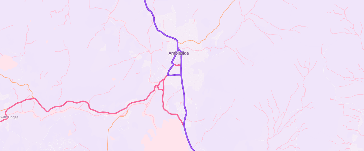 Map showing the location of Ambleside Filling Station