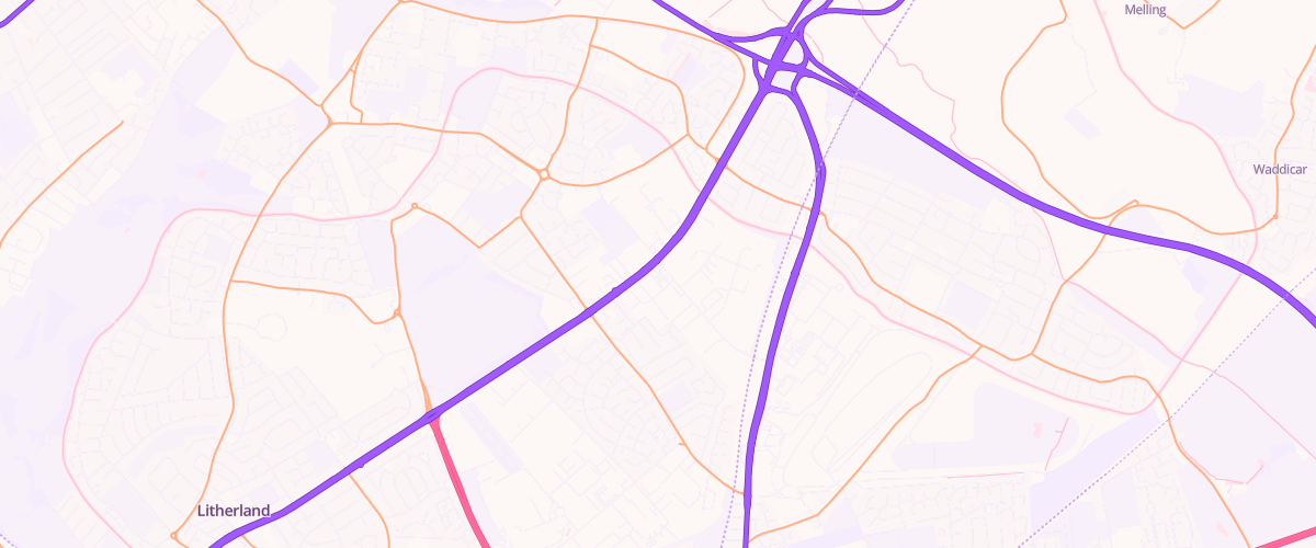 Map showing the location of Eg Dunnings Bridge Pfs