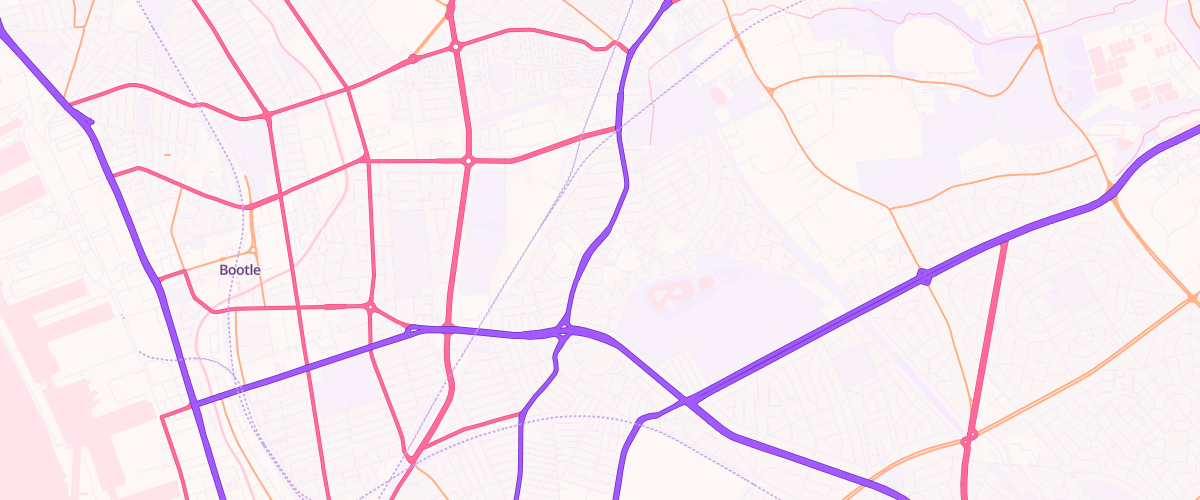 Map showing the location of Sainsburys Rice Lane