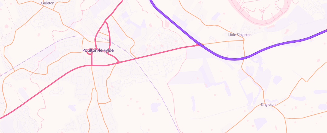 Map showing Carleton Autos Service Centre Ltd, Poulton Le Fylde