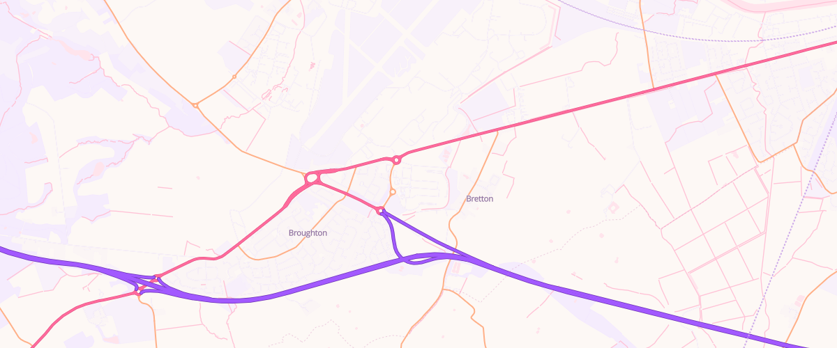 Map showing the location of Broughton Chester Extra Petrol