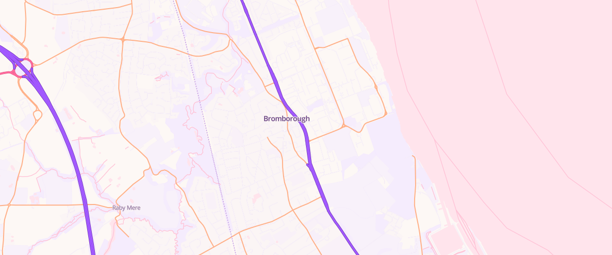 Map showing the location of Bp Old Hall Service