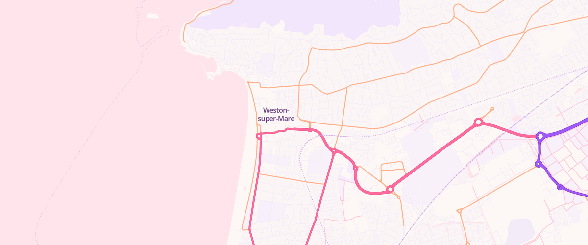 Map showing the location of Weston-Super-Mare Superstore Petrol Filling