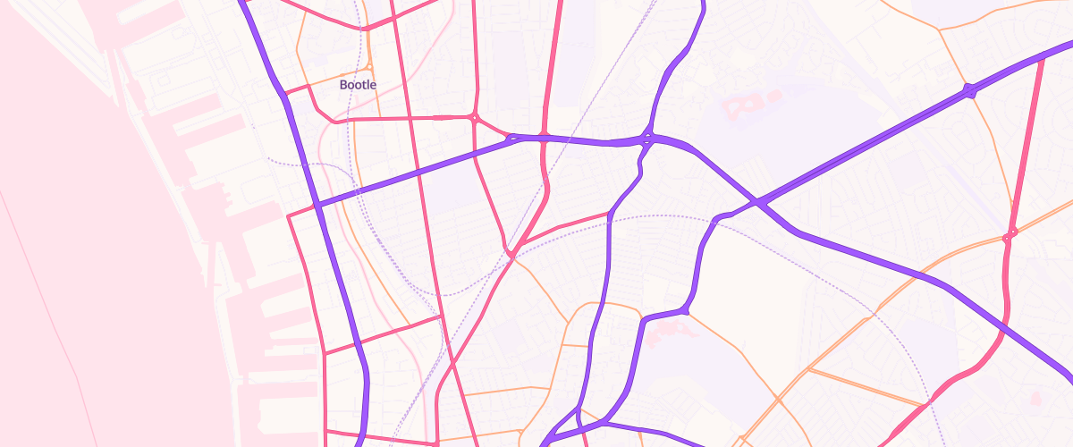 Map showing the location of Essar Brewster Street Service