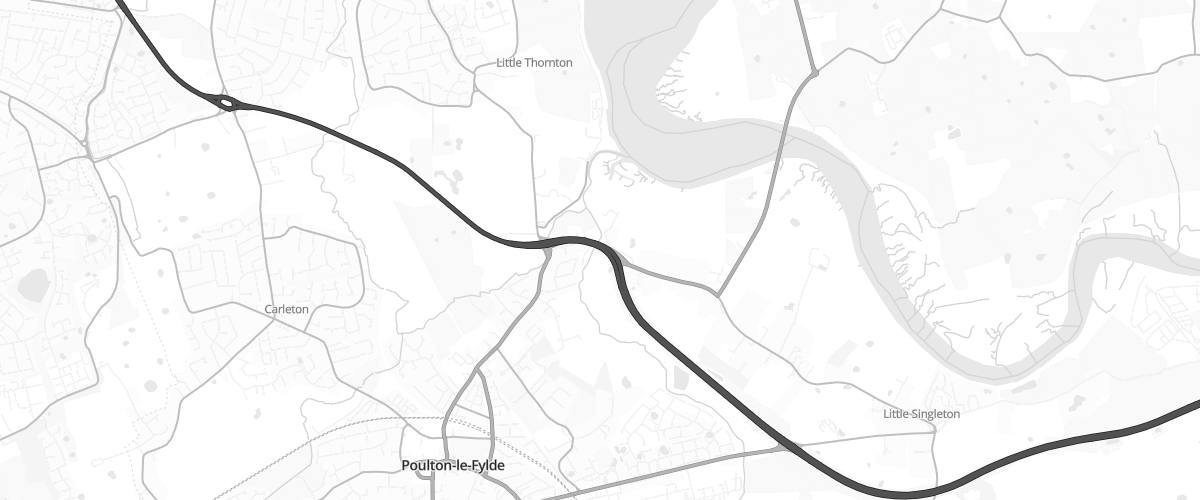 Map showing the location of Eg Skippool Pfs