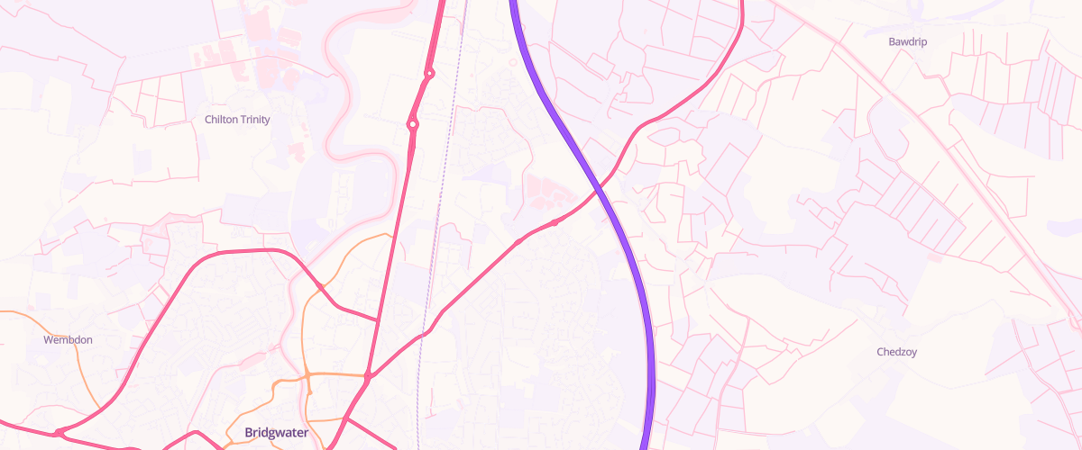 Map showing the location of Mfg Sedgemoor