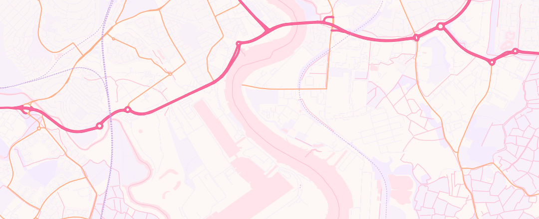 Map showing Rodericks Mot Centre, Newport