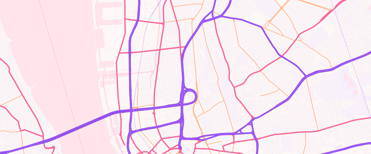 Map showing the location of Bp Scotland Road Service
