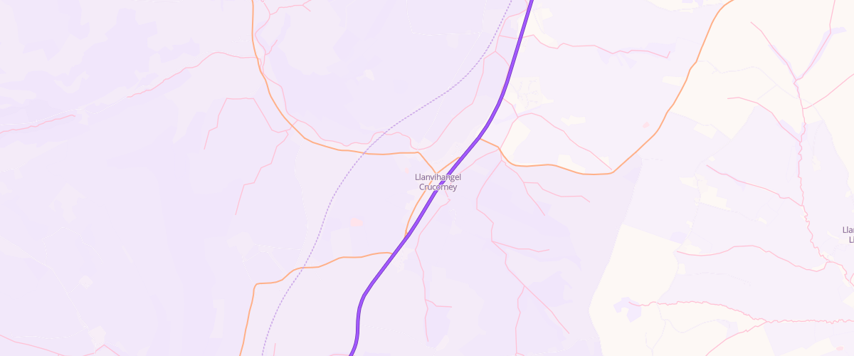 Map showing the location of Skirrid Mountain Garage