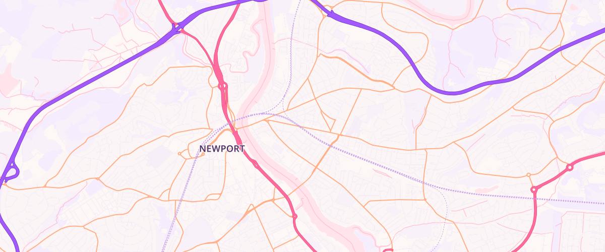 Map showing the location of Mfg Newport