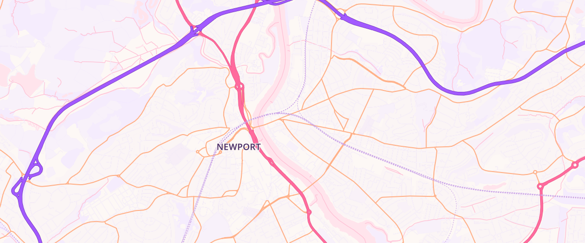 Map showing the location of Asda Casnewydd Express Petrol