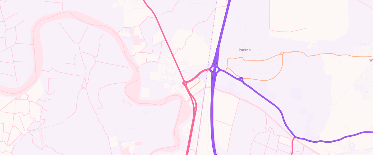Map showing the location of Asda Dunball Express Petrol