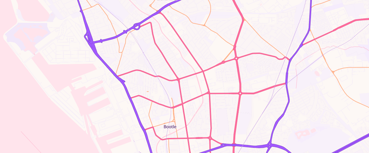 Map showing the location of Asda Linacre Lane Express