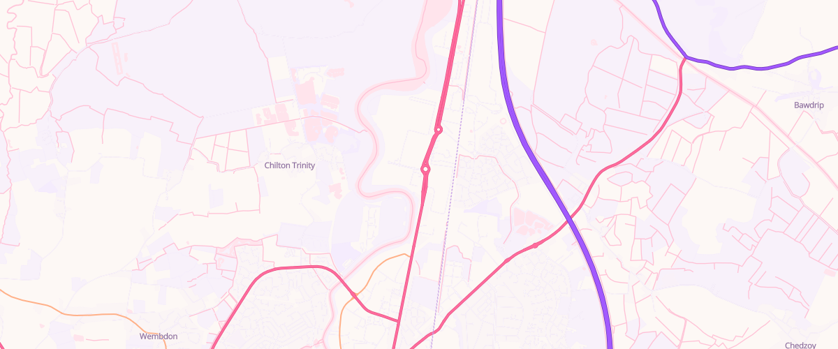Map showing the location of Mfg Bridgwater