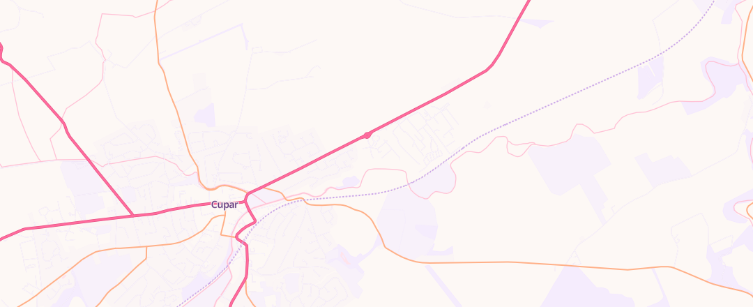 Map showing Cupar Ford Centre, Cupar