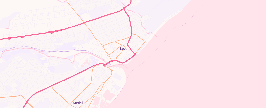 Map showing Kwik - Fit, Leven