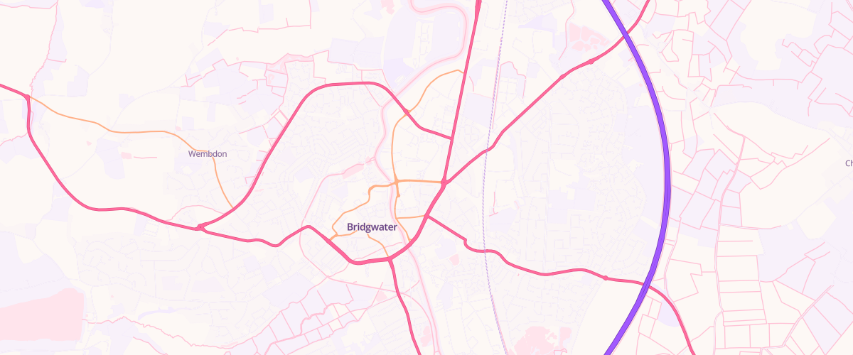 Map showing the location of Sainsburys Bridgwater
