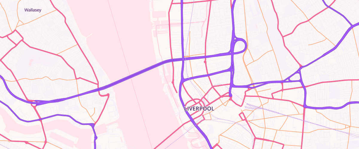 Map showing the location of Costco Wholesale Liverpool