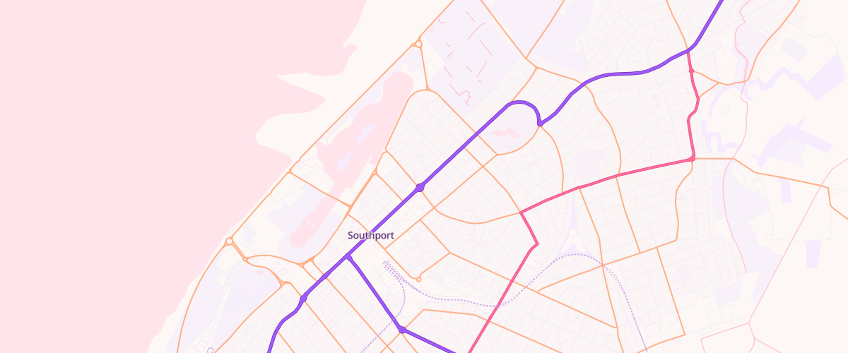 Map showing the location of Hesketh Esso Express