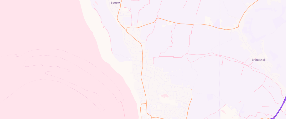 Map showing the location of Eg Burnham On Sea