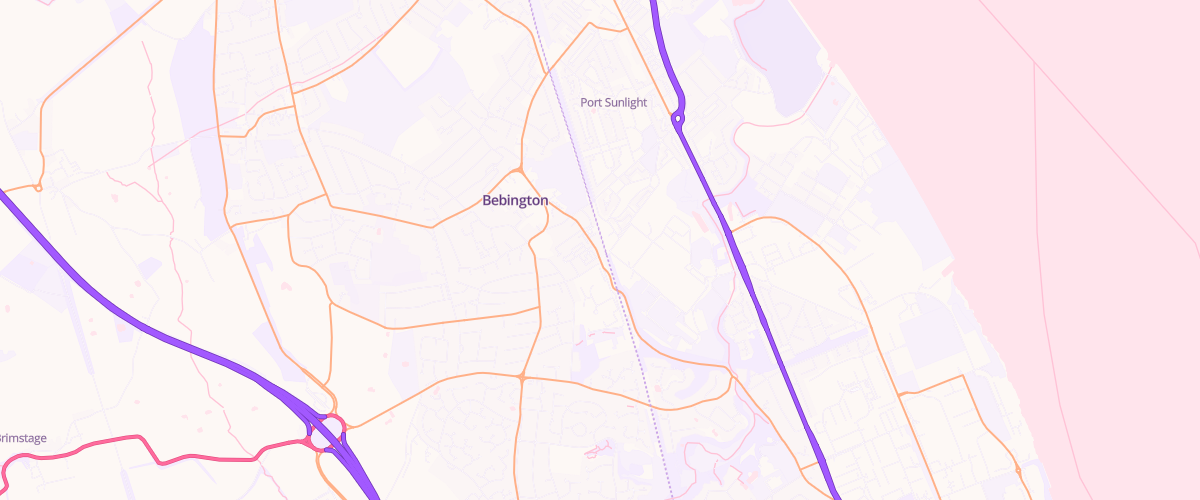 Map showing the location of Rontec Bebington
